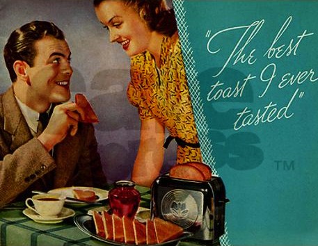 A toaster advertisement from the mid-twentieth century