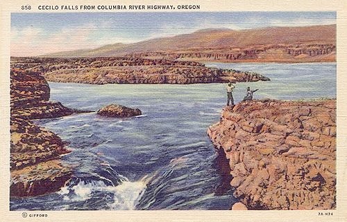 Celilo Falls near The Dalles in Oregon.