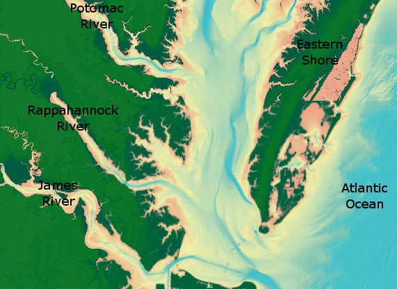 Map of the Chesapeake Bay