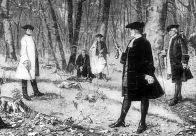 Alexander Hamilton and Aaron Burr Duel