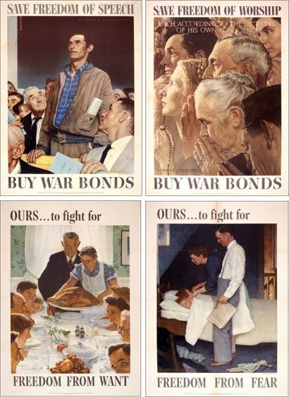 Norman Rockwell's Four Freedoms paintings