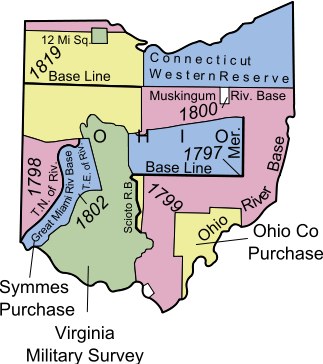 Ohio Land Districts illustration.