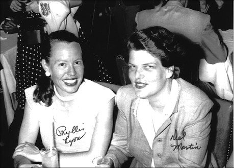 Phyllis Lyon and Del Martin in 1954. They founded the Daughters of Bilitis.