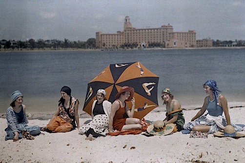 Women on the beach, St. Petersburg, 1920s