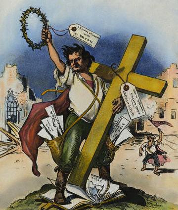 William Jennings Bryan "Cross of Gold" cartoon