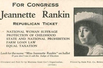 Detail from a Rankin campaign card, in 1916